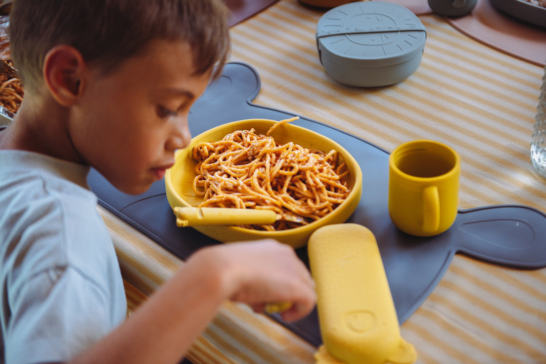 Zoe the Koala cutlery set with silicone cover jade