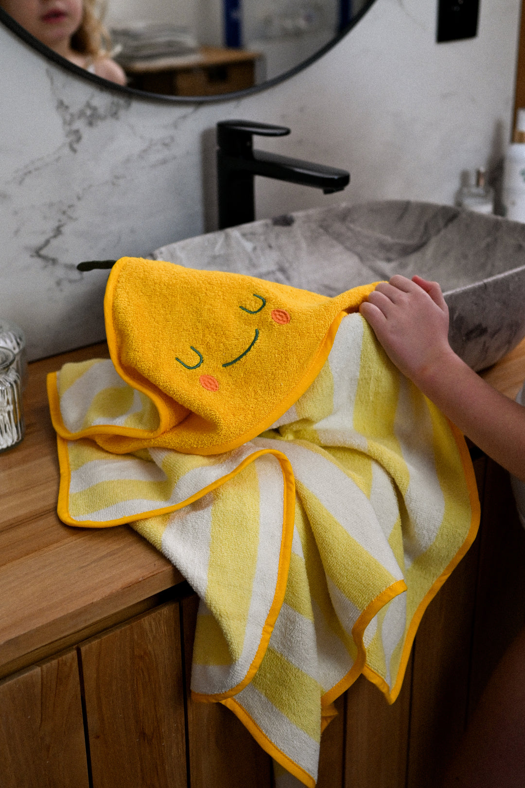 Lola Lemon hooded towel