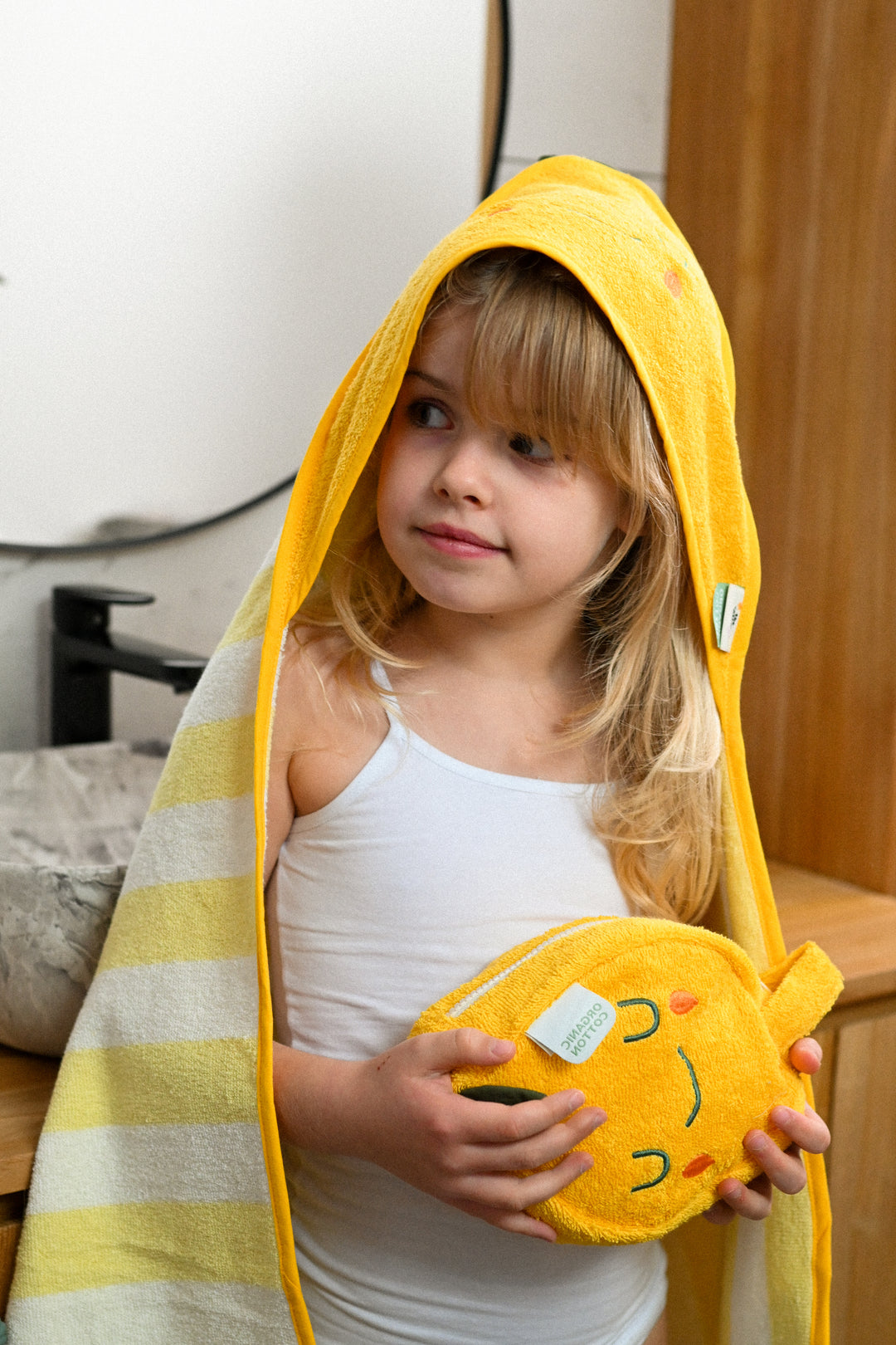 Lola Lemon hooded towel